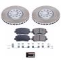 PowerStop SC6372 Semi-Coated Rotor and Low-Dust Ceramic Brake Pad Kit