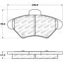 Stoptech 309.06000 Performance 94-98 Ford Mustang / 93-97 Thunderbird / 93-97 Mercury Cougar Front Brake Pads