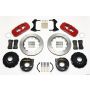 Wilwood 140-10952-R AERO4 Rear P-Brake Kit 14.00in Red Ford 8.8 w/2.5in Offset-5 Lug