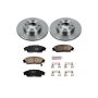 PowerStop KOE402 OE Stock Replacement Low-Dust Ceramic Brake Pad and Rotor Kit