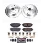 PowerStop K4645 Z23 Daily Driver Carbon-Fiber Ceramic Brake Pad and Drilled & Slotted Rotor Kit