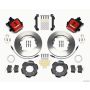 Wilwood 140-12768-R Combination Parking Brake Rear Kit 11.00in Red 2012 Fiat 500 w/ Lines