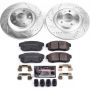 PowerStop K3146 Z23 Daily Driver Carbon-Fiber Ceramic Brake Pad and Drilled & Slotted Rotor Kit