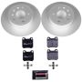PowerStop ESK831 Genuine Geomet Coated Rotors, ECE-R90 Brake Pads + Hardware Kit
