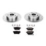 PowerStop K3127 Z23 Daily Driver Carbon-Fiber Ceramic Brake Pad and Drilled & Slotted Rotor Kit