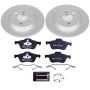 PowerStop ESK5780 Genuine Geomet Coated Rotors, ECE-R90 Brake Pads + Hardware Kit