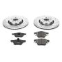 PowerStop K3063 Z23 Daily Driver Carbon-Fiber Ceramic Brake Pad and Drilled & Slotted Rotor Kit