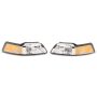 Raxiom 413421 99-04 Ford Mustang Axial Series OEM Style Replacement Headlights- Chrome Housing (Clear Lens)