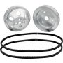 ALLSTAR PERFORMANCE ALL31083 1:1 Pulley Kit for use w/o Power Steering