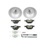 PowerStop ESK5984 Genuine Geomet Coated Rotors, ECE-R90 Brake Pads + Hardware Kit