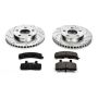 PowerStop K3132 Z23 Daily Driver Carbon-Fiber Ceramic Brake Pad and Drilled & Slotted Rotor Kit