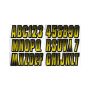 Hardline YEBKG300 Boat Lettering Registration Kit 3 in. - 300 Yellow/Black