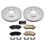 PowerStop CRK1549 Genuine Geomet Coated Rotor and Low-Dust Ceramic Brake Pad Kit