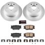 PowerStop CRK6520 Genuine Geomet Coated Rotor and Low-Dust Ceramic Brake Pad Kit
