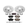 PowerStop K6665 Z23 Daily Driver Carbon-Fiber Ceramic Brake Pad and Drilled & Slotted Rotor Kit