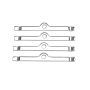 EDELBROCK EDE4404 Chrome V/C Hold-Down Tabs - 4pcs.
