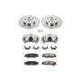 PowerStop KCOE1566 OE Stock Replacement Low-Dust Ceramic Brake Pad, Rotor and Caliper Kit