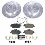 PowerStop K8112 Z23 Daily Driver Carbon-Fiber Ceramic Brake Pad and Drilled & Slotted Rotor Kit