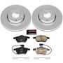 PowerStop CRK3104 Genuine Geomet Coated Rotor and Carbon-Fiber Ceramic Brake Pad Kit