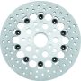 TwinPower 666835 Twin Power 84-17 Big Twin Exc 11.8 and Lug Mount 84-13 XL Front 11.5 Floating Rotor W/Holes Silver