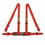 OMP RACING, INC. OMPDA0-0505-A01-061 Road 4 Harness 4 Point Push Button Release Red