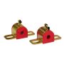 Prothane Universal 90 Deg Greasable Sway Bar Bushings - 9/16in - Type B Bracket - Red