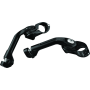 Kuryakyn 7575 Tour Tech 6in Back Arms With 1-1/4in Clamps Without Pegs Black