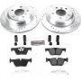 PowerStop K6852 Z23 Daily Driver Carbon-Fiber Ceramic Brake Pad and Drilled & Slotted Rotor Kit