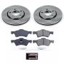 PowerStop SC5246 Semi-Coated Rotor and Low-Dust Ceramic Brake Pad Kit