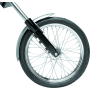 Bikers Choice 482682 80-86 FXWG 84-17 FXST 93-05 FXDWG Raw Narrow Front Fender With Chrome Bracket