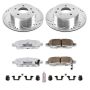 PowerStop K103-26 Z26 Street Performance Ceramic Brake Pad and Drilled & Slotted Rotor Kit