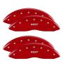 MGP 10056SMGPRD 4 Caliper Covers Engraved Front & Rear  Red finish silver ch