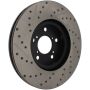 StopTech 07-08 Acura MDX SportStop Slotted & Drilled Left Front Rotor