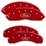 MGP 10248sfrdrd 4 Caliper Covers Engraved Front & Rear Oval Logo/Ford Red Finish Silver Char 2019 Ford Ranger