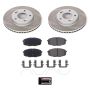 PowerStop SC8007 Semi-Coated Rotor and Low-Dust Ceramic Brake Pad Kit