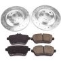 PowerStop K6904 Z23 Daily Driver Carbon-Fiber Ceramic Brake Pad and Drilled & Slotted Rotor Kit
