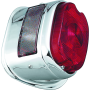 Bikers Choice 492757 56-72 Big Twin & XL Chrome Taillight W/Red Lens & Top License Light Repl H-D 68010-64B
