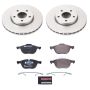 PowerStop ESK5976 Genuine Geomet Coated Rotors, ECE-R90 Brake Pads + Hardware Kit
