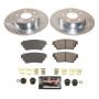 PowerStop K8675 Z23 Daily Driver Carbon-Fiber Ceramic Brake Pad and Drilled & Slotted Rotor Kit