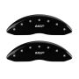 MGP 42011FMGPBK Front set 2 Caliper Covers Engraved Front  Black finish silver ch