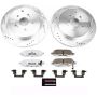 PowerStop K6100-26 Z26 Street Performance Ceramic Brake Pad and Drilled & Slotted Rotor Kit