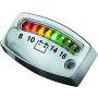 Kuryakyn 4219 LED Battery Gauge Universal Chrome