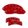 MGP 54005SMGPRD 4 Caliper Covers Engraved Front & Rear  Red finish silver ch