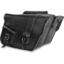 Willie & Max 58750-00 Universal Ranger Large Slant Saddlebags (16 in L x 11 in H x 6.5 in W) - Black
