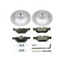 PowerStop ESK044 Genuine Geomet Coated Rotors, ECE-R90 Brake Pads + Hardware Kit