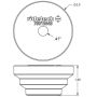 Ridetech 70015643 Bump Stop, Embedded Washer, Rubber, 1.25 in. Height