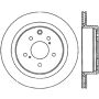 Stoptech 127.42047L Power Slot 6/89-96 Nissan 300ZX Slotted & Drilled Left Rear Rotor