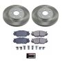 PowerStop SC2406 Semi-Coated Rotor and Low-Dust Ceramic Brake Pad Kit
