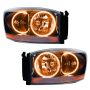 Oracle Lighting 7033-335 2006 Dodge Ram Pre-Assembled LED Halo Headlights - (Black Housing)