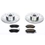 PowerStop K3038 Z23 Daily Driver Carbon-Fiber Ceramic Brake Pad and Drilled & Slotted Rotor Kit